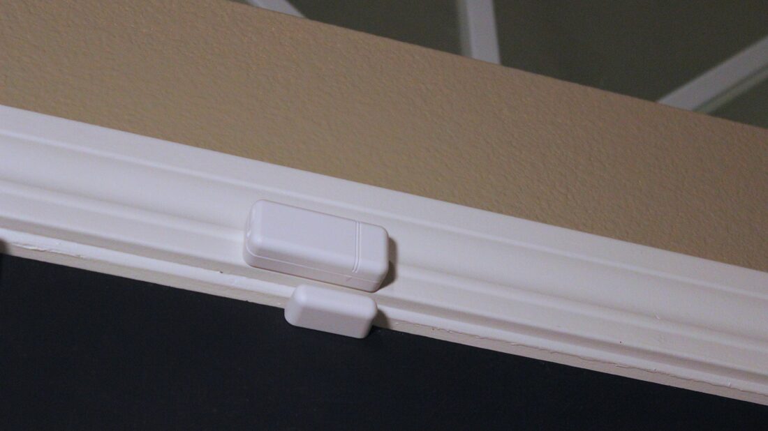 Door and window contact sensor installed by Loch Security